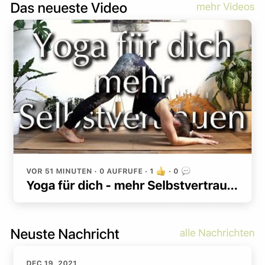 Yoga mit Nicole iOS und Android App mit Notifications, Updates und Kurskalender